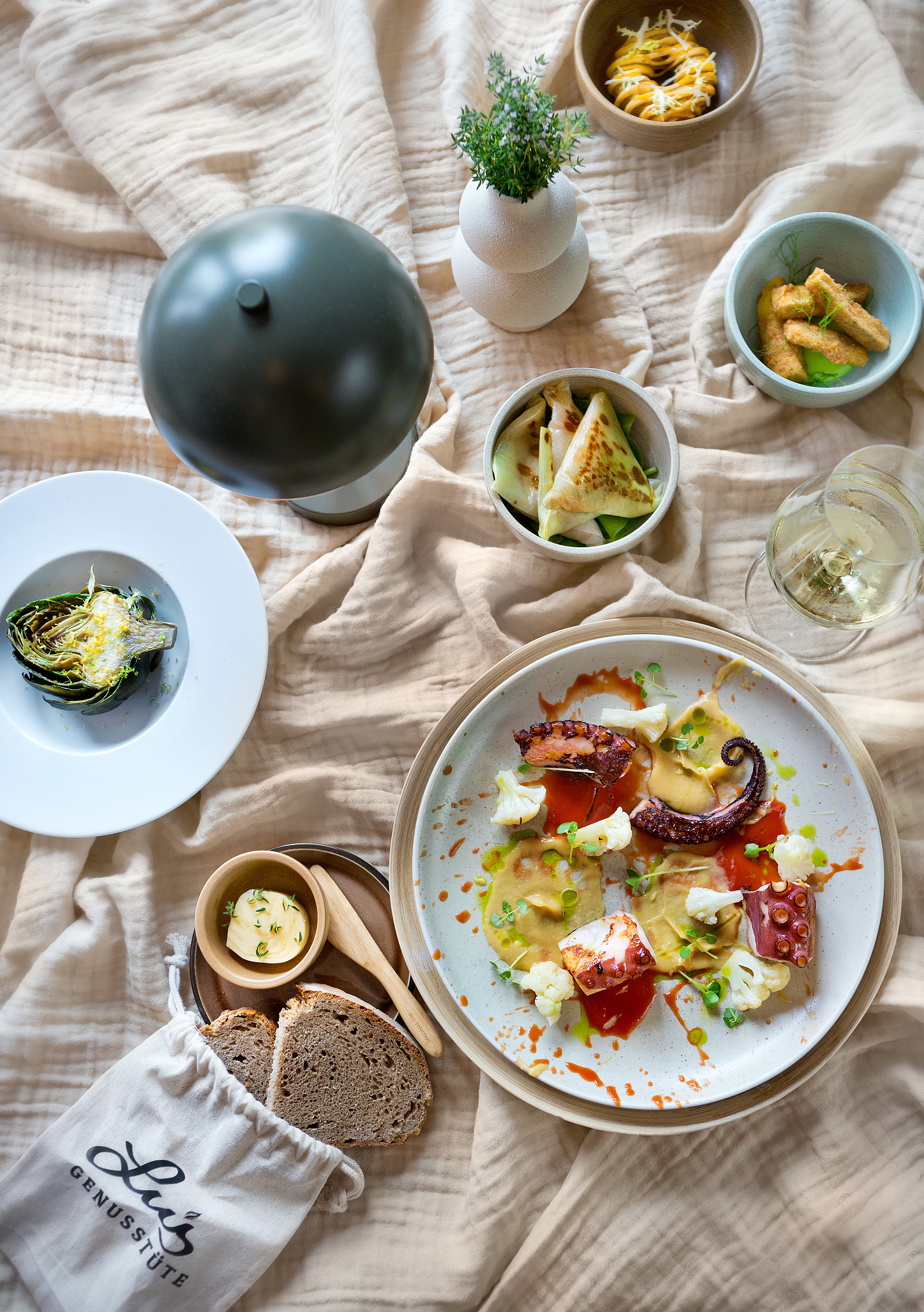 Modern interpretierte regionale Küche im Restaurant