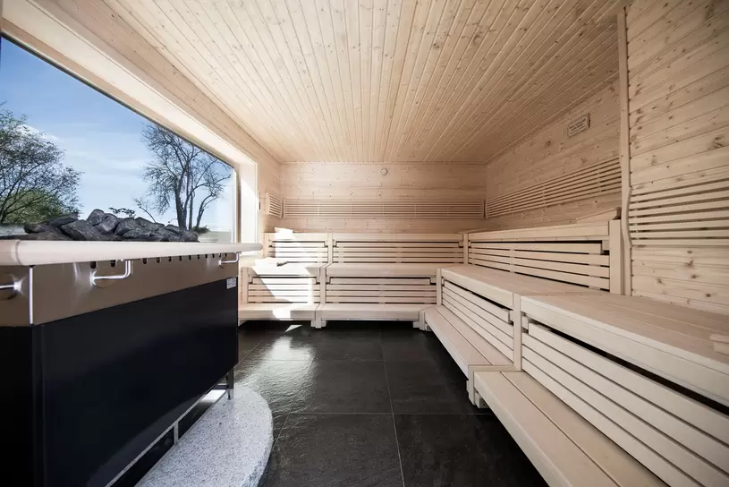 Jordan Untermühle - Saunamühle - Finnische Sauna mit Panoramafenster