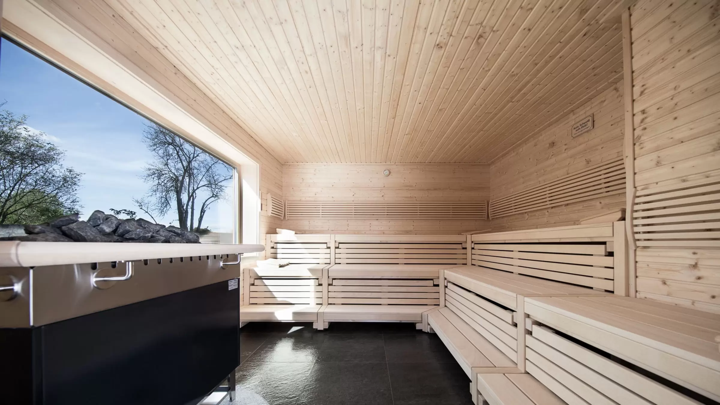 Jordan Untermühle - Saunamühle - Finnische Sauna mit Panoramafenster