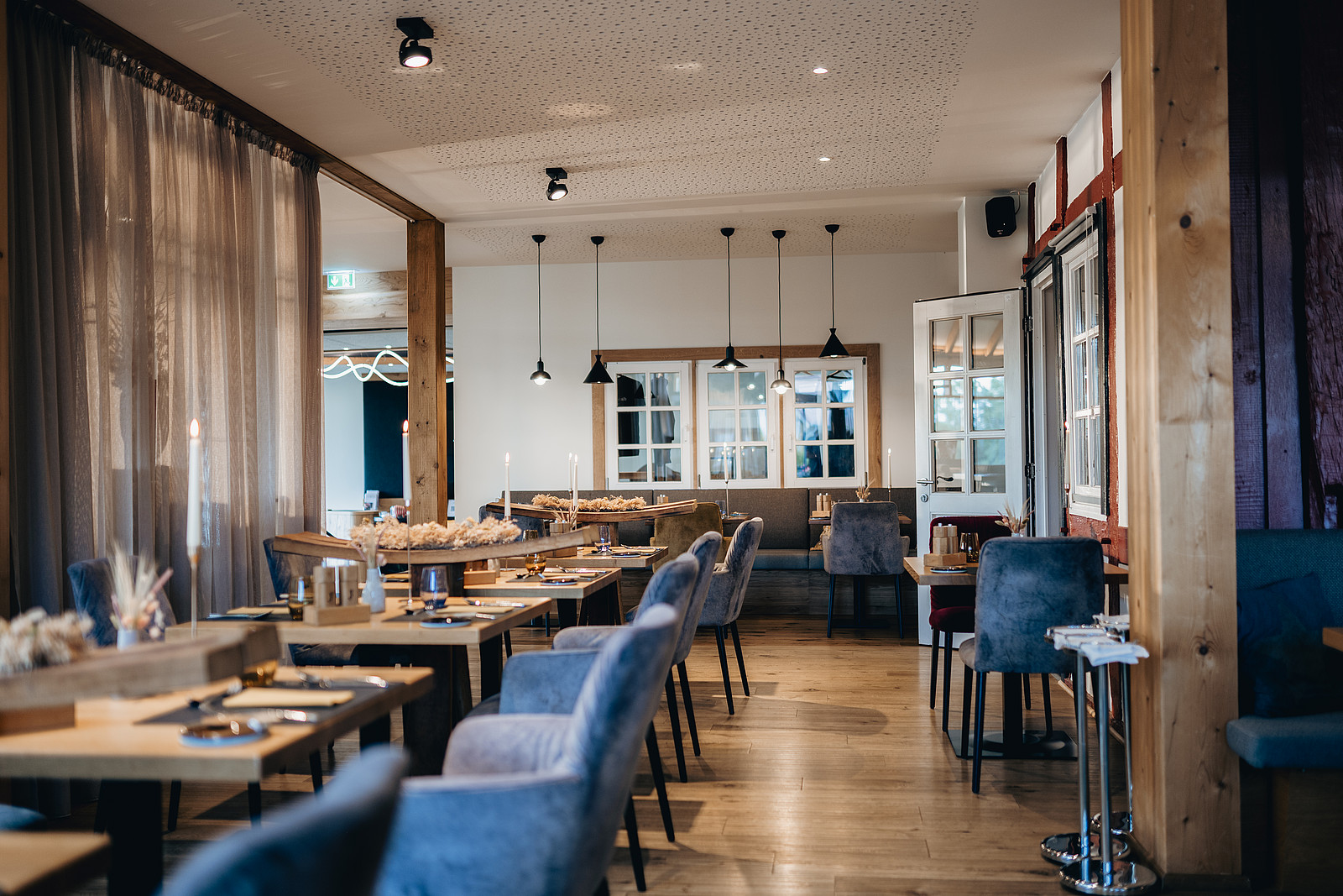 Restaurant der Jordans Untermühle in Rheinhessen mit modernem Design
